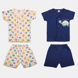 V-Mart Infants Pack Of 2 Printed Pure Cotton T-shirt With Shorts-image-18