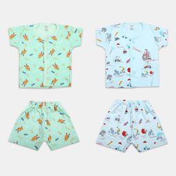 V-Mart Kids Pack of 2 Printed Pure Cotton Shirt With Shorts-image-76