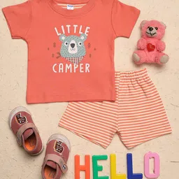 V-Mart Infant Boys Printed Pure Cotton T-shirt with Shorts-38