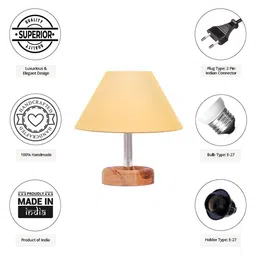 Pinecraft INTERNATIONAL Gold & Brown Table Lamp with Shade image 2