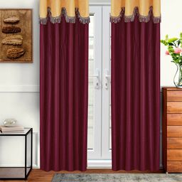 Cortina Purple Set of 2 Door Curtain-18
