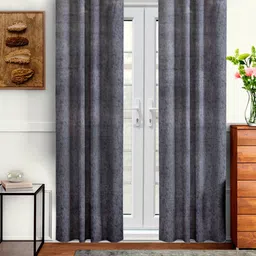 Cortina Grey Set of 2 Room Darkening Door Curtain-image-61