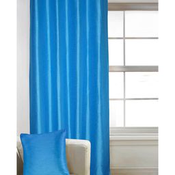 Lushomes Blue & White Room Darkening Door Curtain-image-76