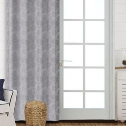Saral Home Grey Floral Black Out Long Door Curtain-30