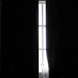 BFAM Grey Set of 2 Sheer Window Curtain image 5