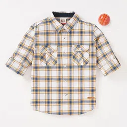 Ed-a-Mamma Boys Tartan Checks Checked Casual Cotton Shirt-image-77