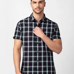 SPYKAR Men Classic Slim Fit Tartan  Checked Cotton Casual Shirt-picture-25