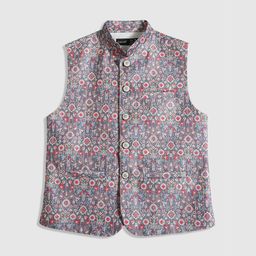 CAVIO Boys Printed Pure Cotton Nehru Jackets-47