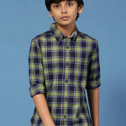 PIPIN Boys Original Tartan Checked Cotton Casual Shirt-image-70