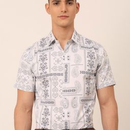 JAINISH Men White Classic Regular Fit Printed Casual Shirt-image-79
