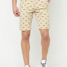 Cantabil Men Beige Printed Shorts-image-98