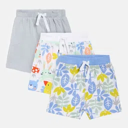 MINI KLUB Boys Pack of 3 Conversational Printed Pure Cotton Shorts-picture-12