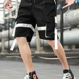 PLUS 91 Men Cargo Styles Mid-Rise Shorts-image-62