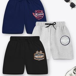 YK X Trampoline Unisex Kids Pack of 3 Mid Rise Printed Shorts-picture-36