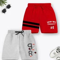 YK X Trampoline Unisex Kids Pack of 2 Mid Rise Printed  Shorts-image-89