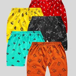 KUCHIPOO Kids Pack of 5 Printed Shorts-image-93