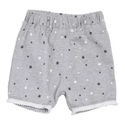 Kryptic Girls Grey Melange Printed Shorts-image-36