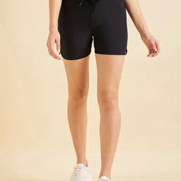 Sweet Dreams Women Navy Blue Mid-Rise Lounge Shorts-image-62