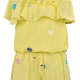Wish Karo Girls Yellow Embellished Top with Shorts-image-97