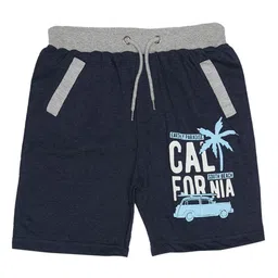 SHARKTRIBE Kids Boys Typography Printed Cotton Shorts-image-4