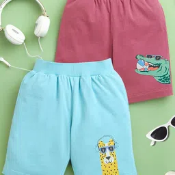 ZIP ZAP ZOOP Pack Of 2 Boys Pure Cotton Shorts-image-89