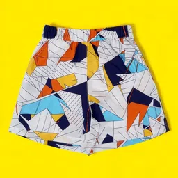 Superminis Boys Relaxed Fit Mid-Rise Abstract Printed Shorts-image-70