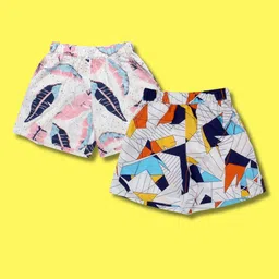 Superminis Boys Pack Of 2 Printed Mid-Rise Relaxed Fit Shorts-image-28
