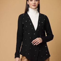 Mafadeny Embellished Open Front Shrug-47