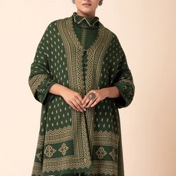 INDYA Self Design Knitted Button Shrug-9