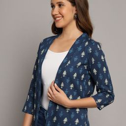 DECKEDUP Printed Open Front Cotton Shrug image 5