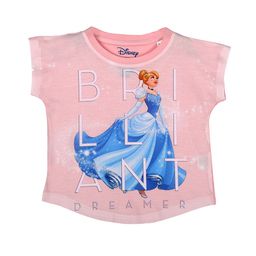 Disney by Wear Your Mind Girls Pink & Blue Cindrella Printed T-shirt-image-95