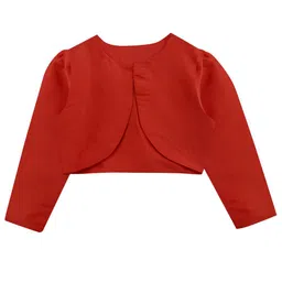 A.T.U.N. Girls Red Party Crop Open Front Shrug-image-97