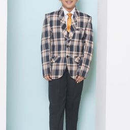 Aj DEZInES Boys Checked Five Piece Suits-picture-25
