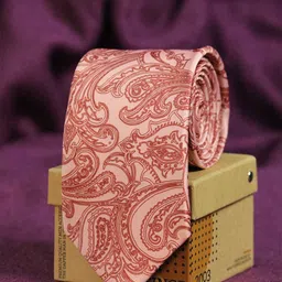 Tossido Men Pink & Red Printed Broad Tie-picture-14