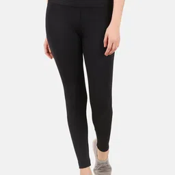 FITINC Women Black Solid Tights-image-19