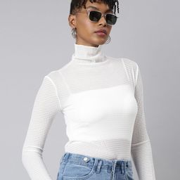 SHOWOFF High Neck Fitted Top-image-15