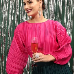 STREET 9 Fuchsia Striped Top-picture-25