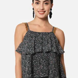 BAESD Floral Printed Shoulder Straps Tiered Top-image-40