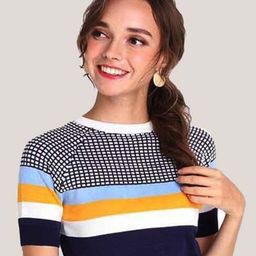 HSR Raglan Sleeves Striped Top-image-56