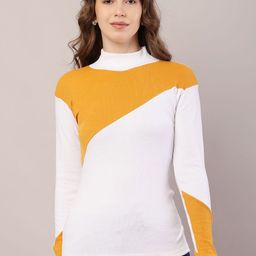 RiseMax Women Colourblocked Long Sleeves Top-image-57