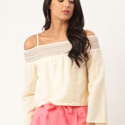 ROOTED Women Cream-Coloured Solid Top-picture-21