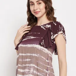 BAESD Abstract Printed Flutter Sleeves Regular Top image 4