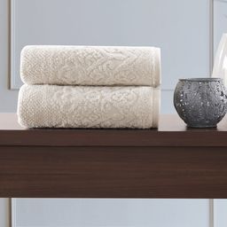 MASPAR Beige Colorart Windsor 550 GSM Cotton Jacquard Hand Towel-47
