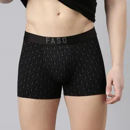 FASO Men Printed Organic Cotton Breathability Trunks FS2009-SQ-BLACK1-picture-26