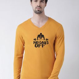 Friskers Typography Printed V-Neck T-shirt-image-83