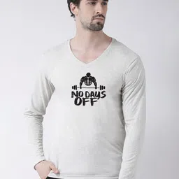 Friskers Typography Printed V-Neck Cotton T-shirt-picture-10