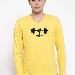 Friskers Fitness Printed V-Neck Long Sleeves Cotton T-shirt-picture-45