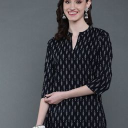 antaran Floral Printed Pure Cotton Kurti-image-53