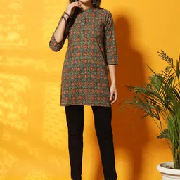 Meeranshi Ethnic Printed Cotton Straight Pure Cotton Kurti-picture-17