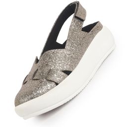 fausto Women's Embellished Backstrap Height Enhancer Hook and Loop Slip on Shoes|Casual Shoe|Evening Party Shoe|Anti Skid Sole image 1